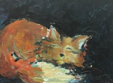Sleeping Fox - 12x16" - $325